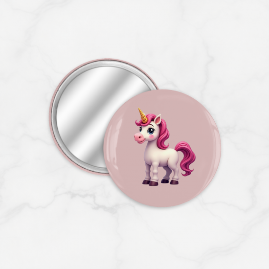 Cermin Bulat Lucu Edisi Unicorn Cermin Bulat Lucu Edisi Unicorn